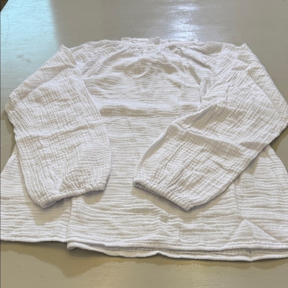 J. Crew Petite long-sleeve gauze tie-neck top Size Petite Small - Picture 11 of 11